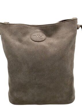 M.I.L.A Gray Suede Jackie Crossbody Bag
